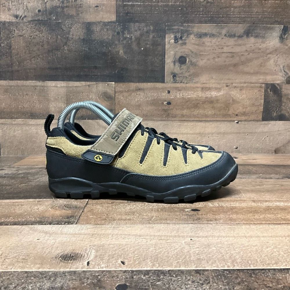 Shimano SPD Mens Size 7 Cycling Shoes Tan Black Speed Mountain Bike Sneakers